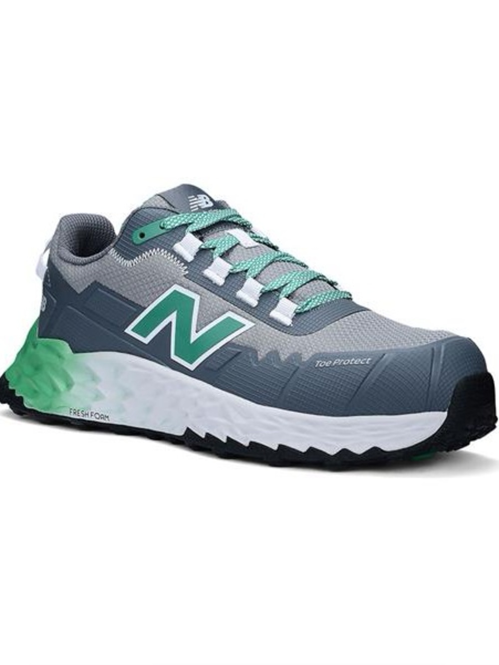Men’s 9 NEW BALANCE Fresh Foam Cremorne ESD Safety Trainers, Alloy/Green NIB